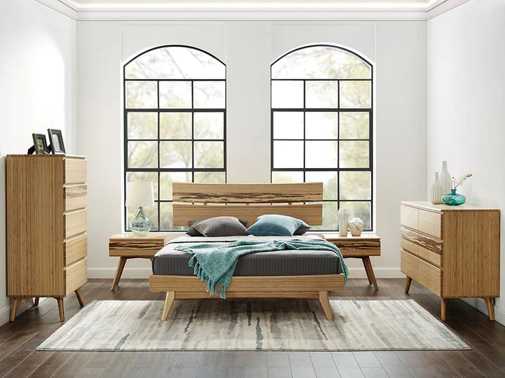 Azara Bamboo Bed Frame - Carmelized (Local Pick Up)