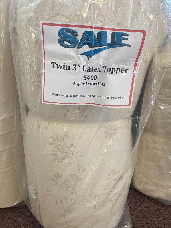 Twin Latex Topper-Soft (1 in stock)
