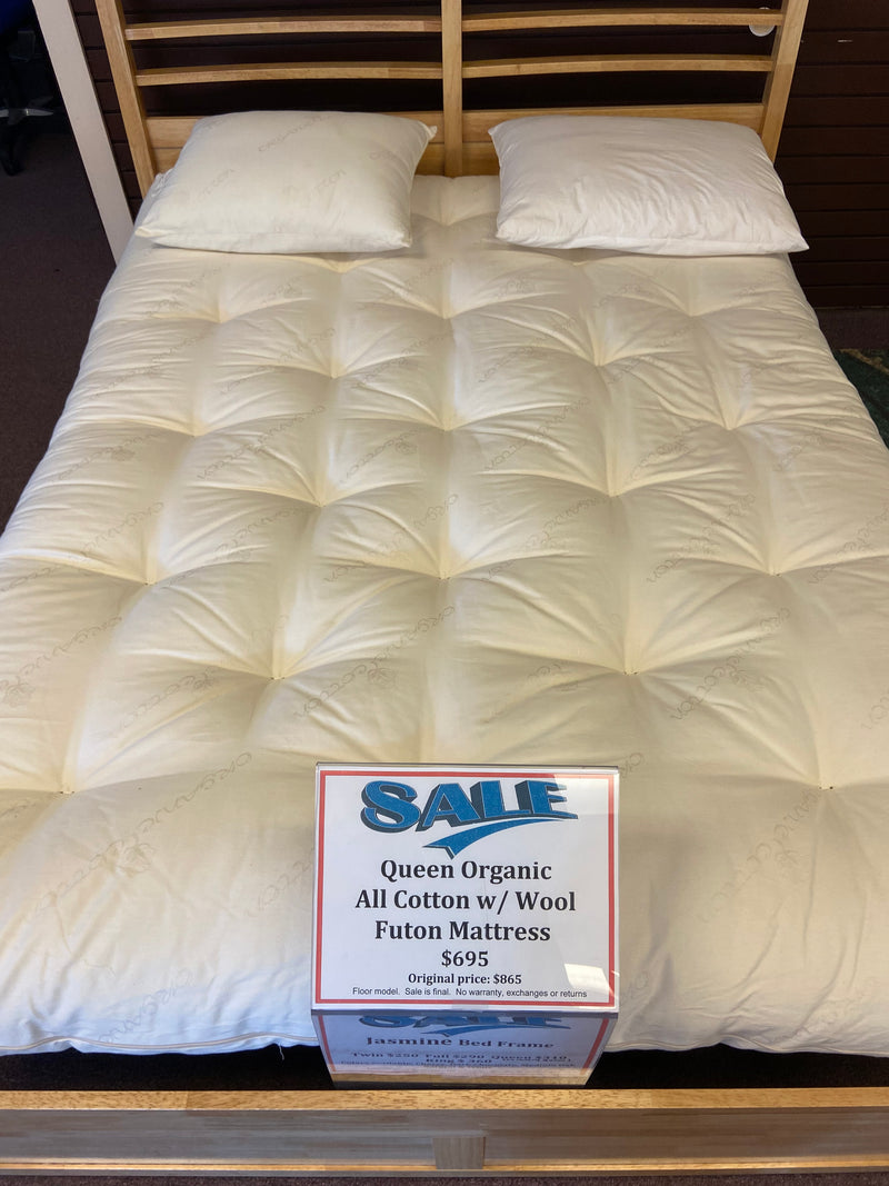 Queen Size Organic Cotton & Wool Folding 6" Loft Futon Mattress