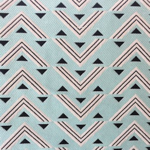 Triangle Aqua - Cotton Belle Futon Cover