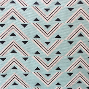 Triangle Aqua - Cotton Belle Futon Cover
