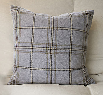 Ash Plaid with Ash - Cotton Belle Futon Cover