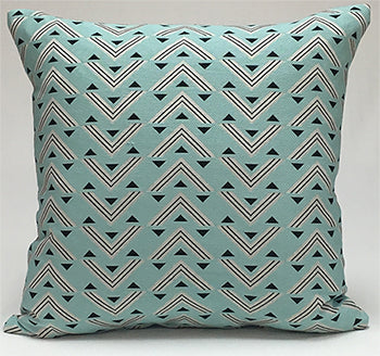 Triangle Aqua - Cotton Belle Futon Cover