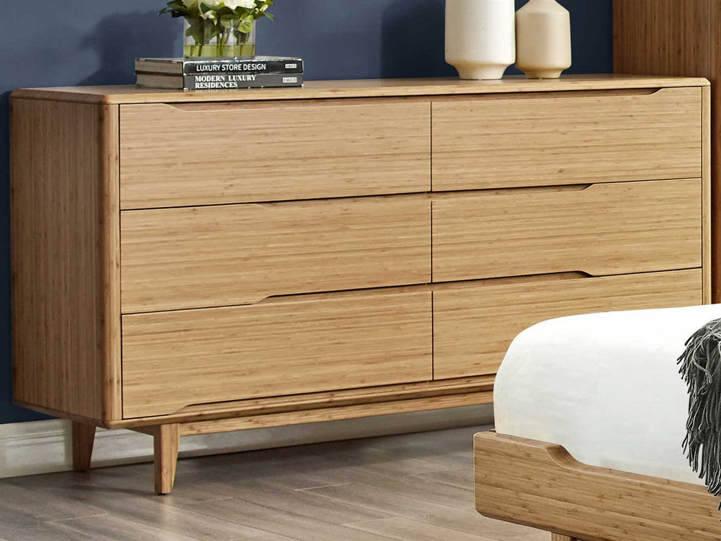 bamboo dresser Currant Bamboo 6 Drawer Dresser