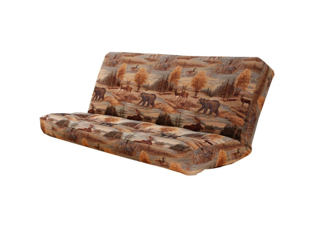 Cabin Print Innerspring Futon